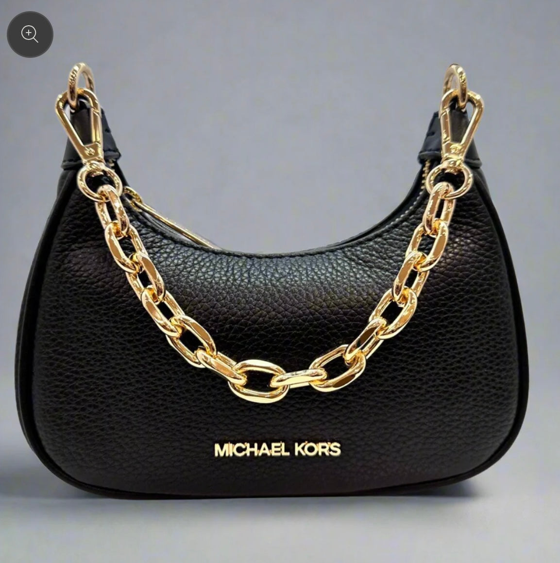 MICHAEL KORS MINI CORA CHAIN SHOULDER BAG/CROSSBODY BAG - BLACK