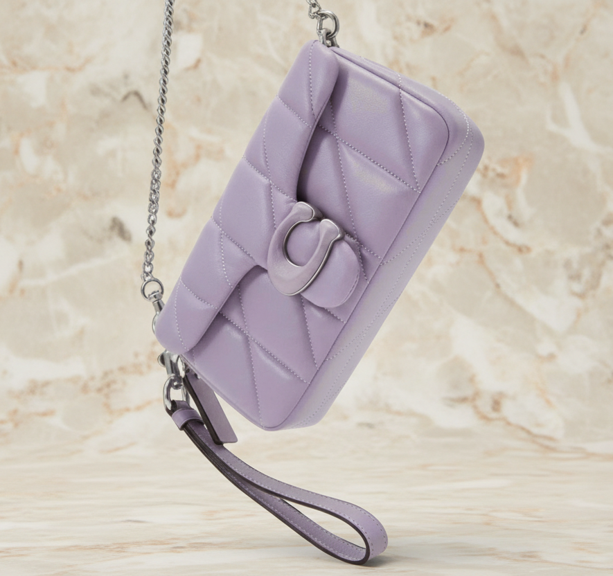 COACH PILLOW TABBY 18 WRISTLET/CROSSBODY - SOFTBPURPLE - NAPPA LEATHER