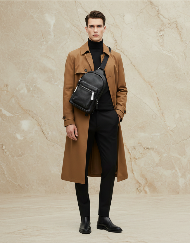 COACH WEST PACK REFINED PEBBLE LEATHER