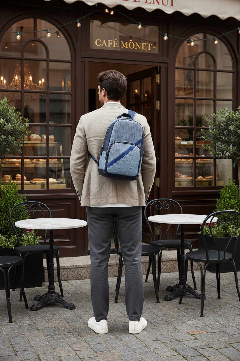 MICHAEL KORS COOPER COMMUTER SLINGPACK CHAMBRAY