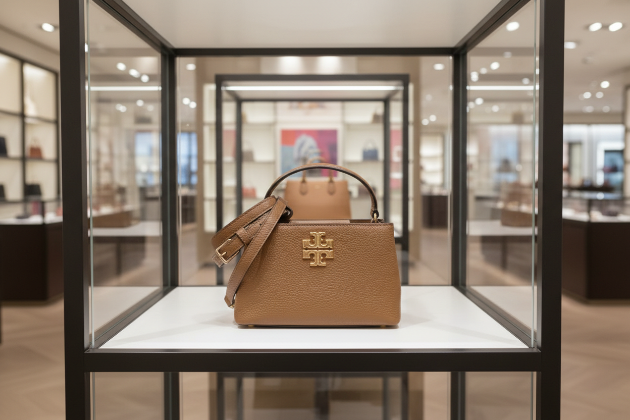 TORY MICRO BRITTEN SATCHEL -  BROWN