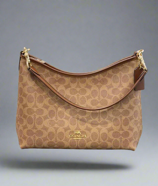 COACH MEDIUM LAUREL SIGNATURE COATED CANVAS