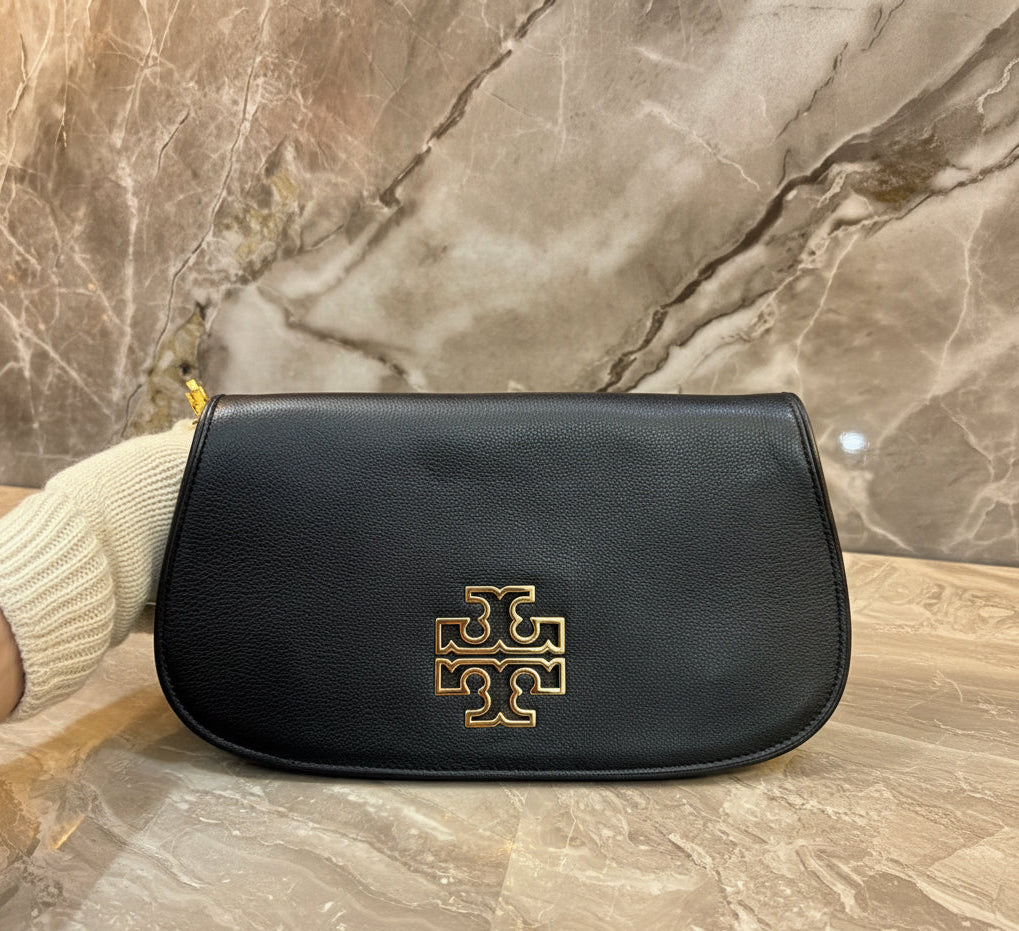 Tory Burch Britten Convertible Clitch Crossbody Chain Flap