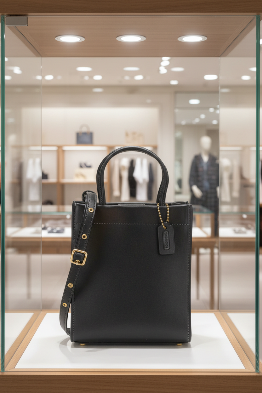 COACH CASHIN MINI TOTE - BLACK ( BOUTIQUE STORE )