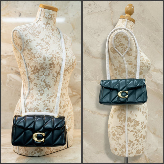 COACH QUILTED TABBY 20 - BLACK - NAPPA LEATHER