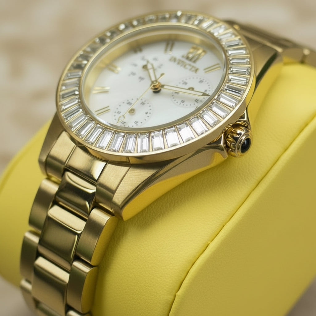 ساعة إنفيكتا أنجل النسائية - لون ذهبي