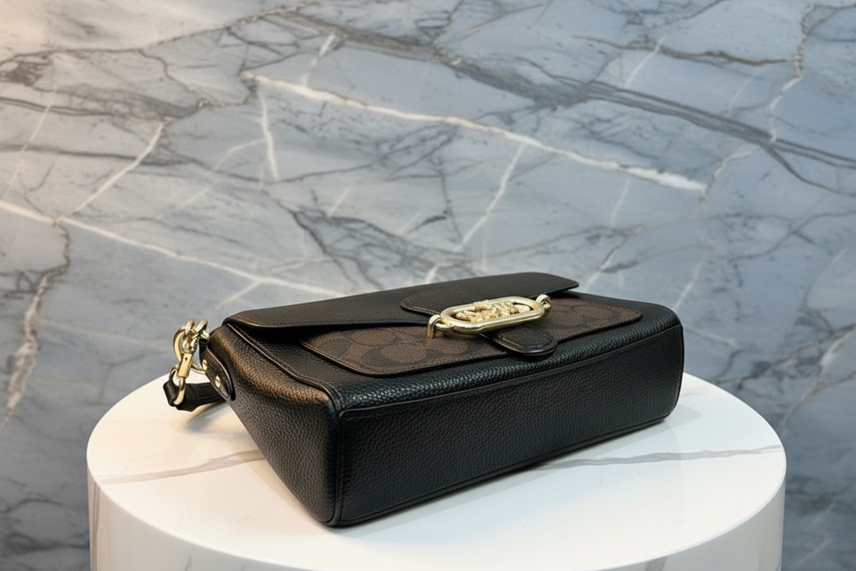 COACH JADE SHOULDER BAG/CROSSBODY BAG - SIGNATURE CANVAS & PEBBLE LEATHER