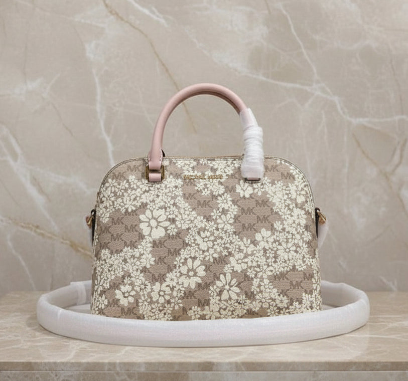 MICHAEL KORS CINDY SATCHEL DOME MEDIUM - SPRING FLORAL PRINT