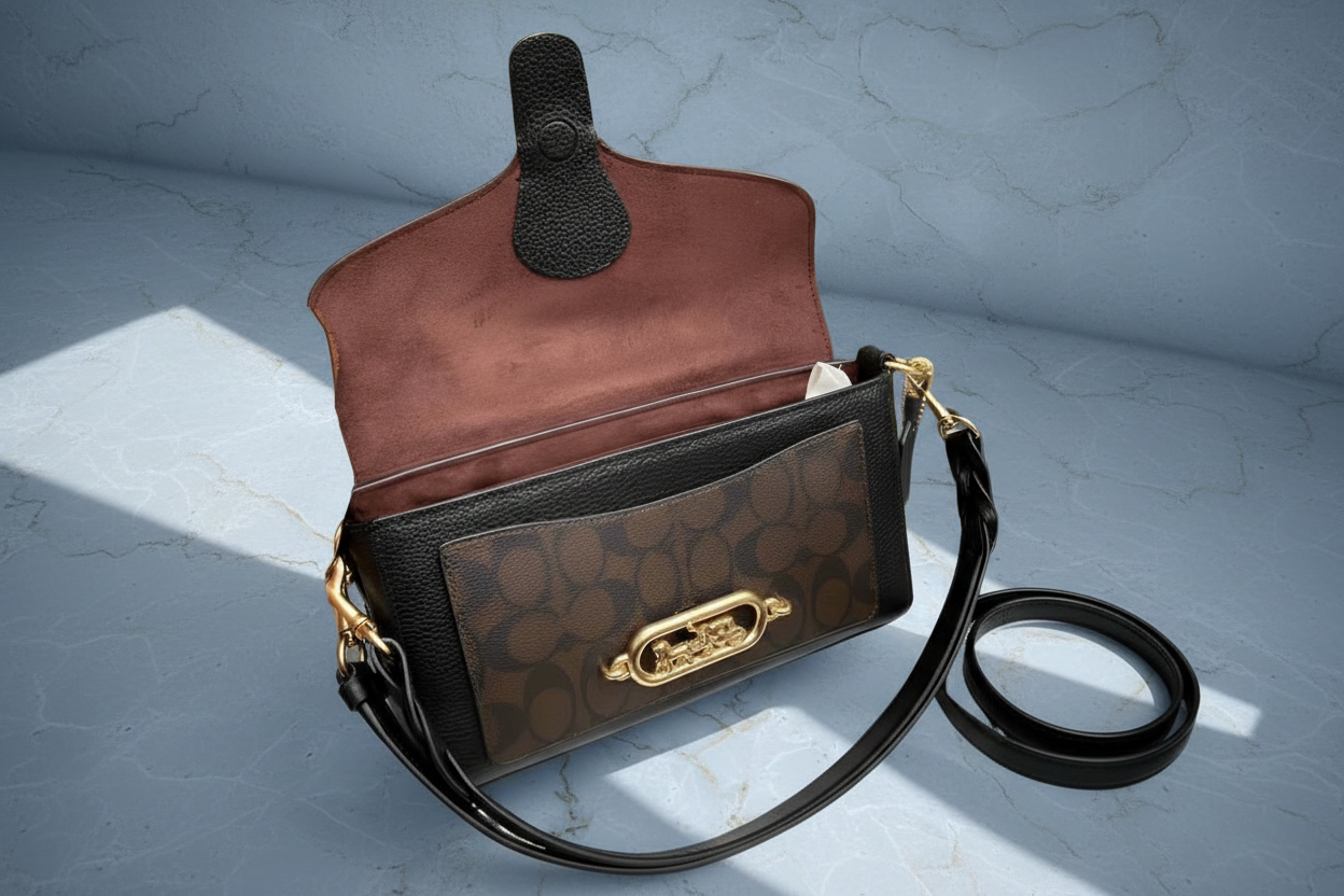 COACH JADE SHOULDER BAG/CROSSBODY BAG - SIGNATURE CANVAS & PEBBLE LEATHER