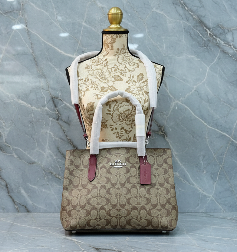 COACH AVENUE CARRYALL IN SIGNATURE BROWN/PINK