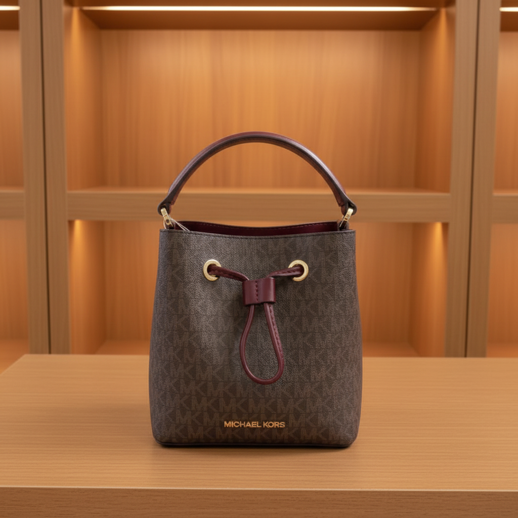 MICHAEL KORS SURI BUCKET IN SIGNATURE CANVAS