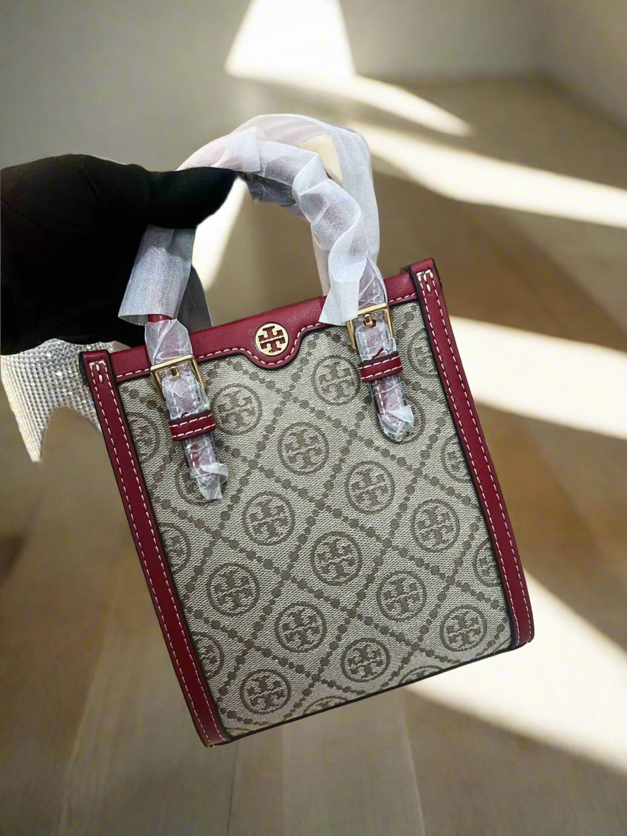 TORY BURCH MINI JACQUARD T MONOGRAM TOTE -