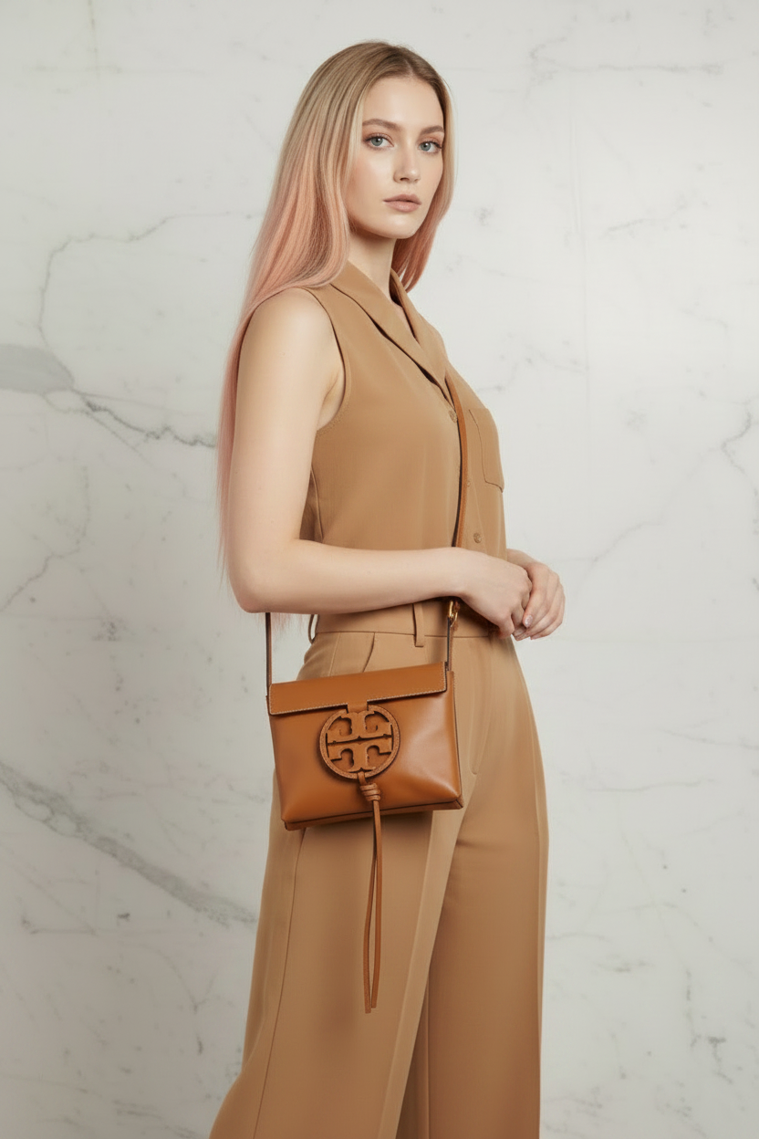 TORY BURCH MILLER CROSSBODY -  BROWN