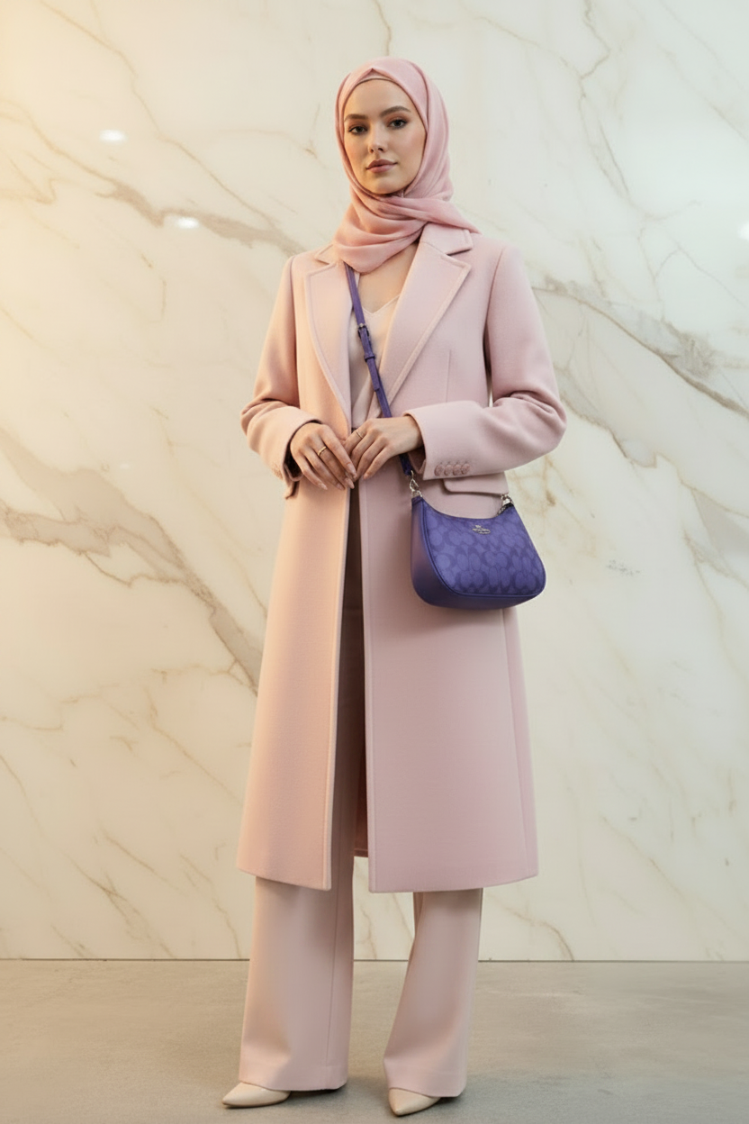 COACH TERI SHOULDER BAG/CROSSBODY BAG - IN SIGNATURE CANVAS PURPLE BLOCKED COLOR