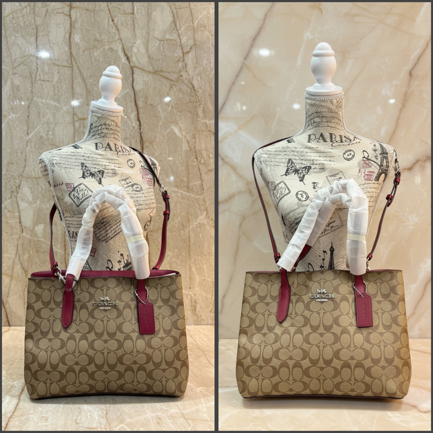 COACH AVENUE CARRYALL IN SIGNATURE BROWN/PINK