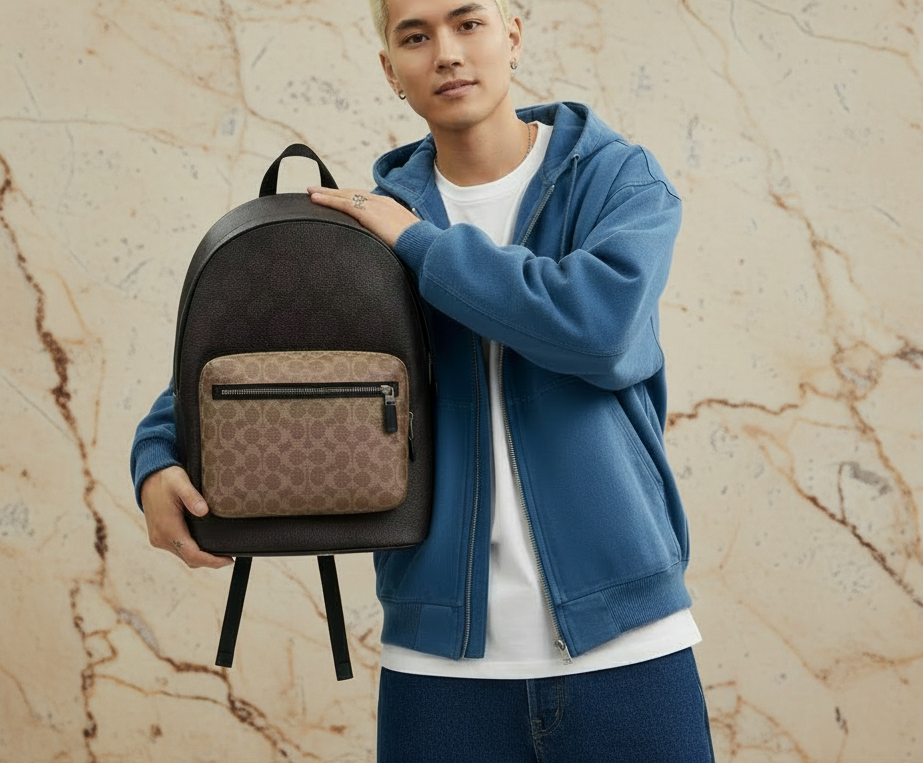 COACH MEN’S WEST BACKPACK IN BLOCKED SIGNATURE CANVAS