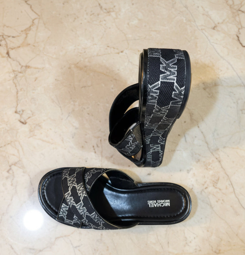 MICHAEL KORS INDIRA WEDGE SANDALS - CAN FIT FROM 6.5 TO SIZE 7