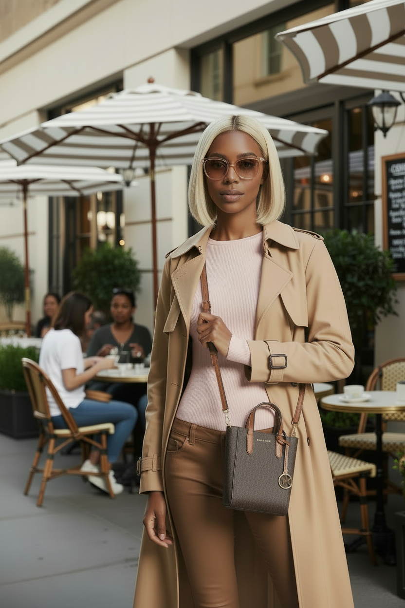 MICHAEL KORS SINCLAIR XS SIGNATURE LOGO CROSSBODY BAG - BROWN/ACORN ( RETAIL ITEM ) NO DUSTBAG/NO PAPERBAG
