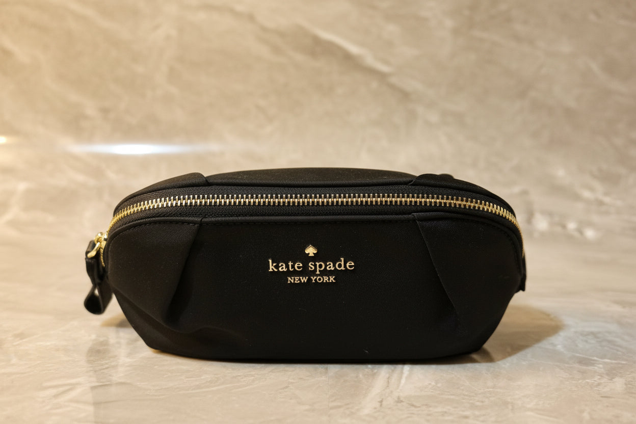 KATE SPADE CHELSEA COSMETIC POUCH - BLACK COLOR