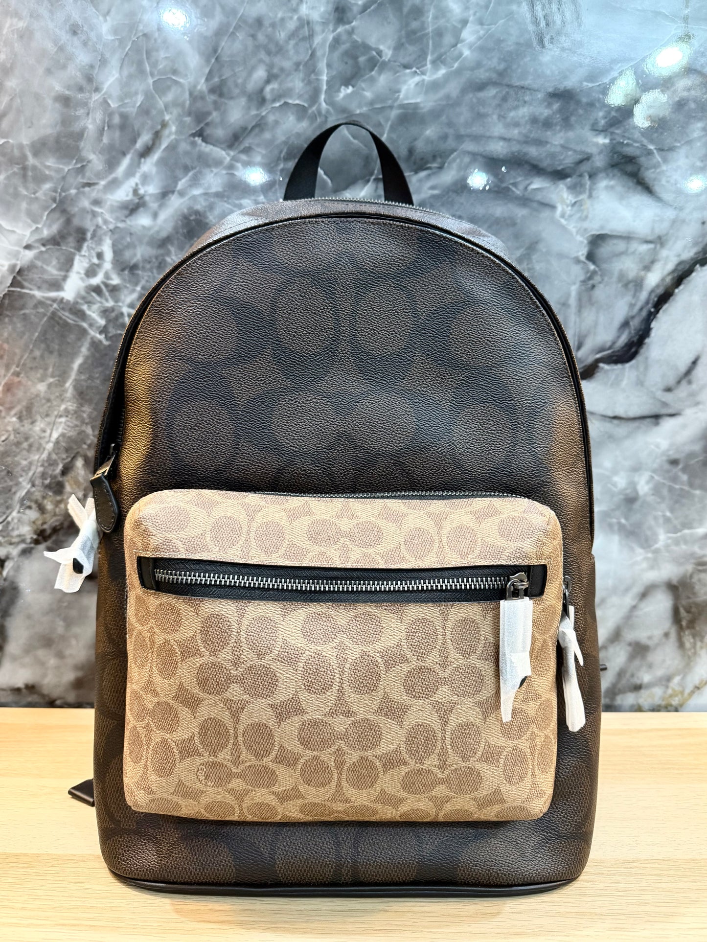 COACH MEN’S WEST BACKPACK IN BLOCKED SIGNATURE CANVAS