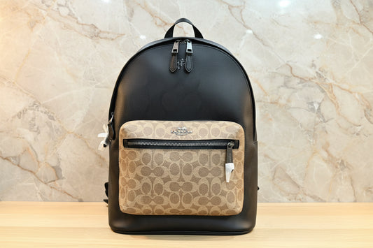 حقيبة ظهر رجالية من كوتش، طراز ويست، مصنوعة من قماش الكانفاس المميز.