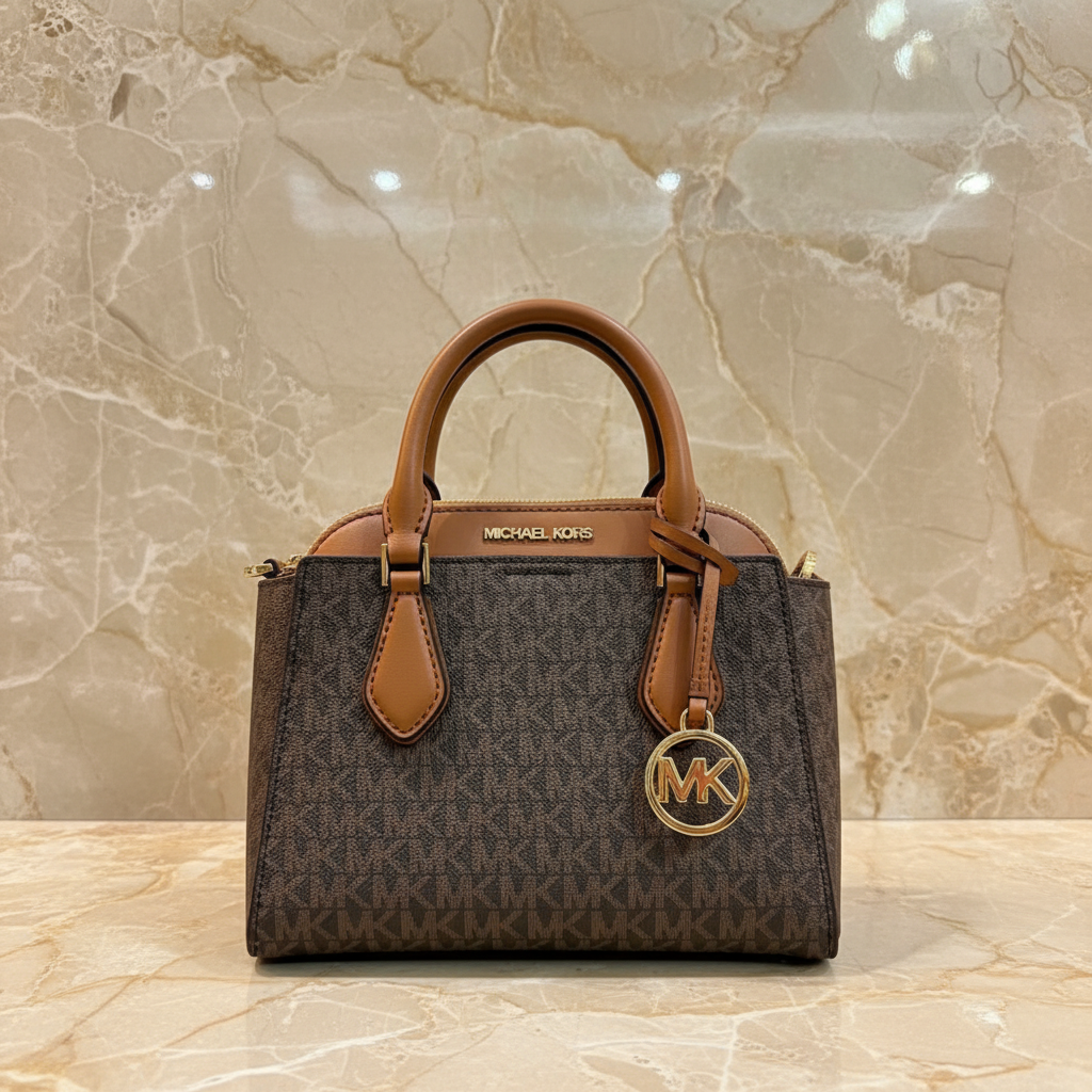 MICHAEL KORS SMALL DARIA 3 in 1 SATCHEL -  BROWN ACORN