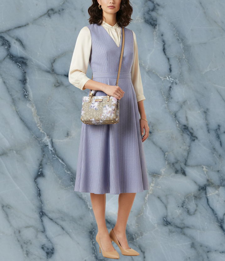 CALVIN KLEIN MINI SATCHEL LOGO FLORAL