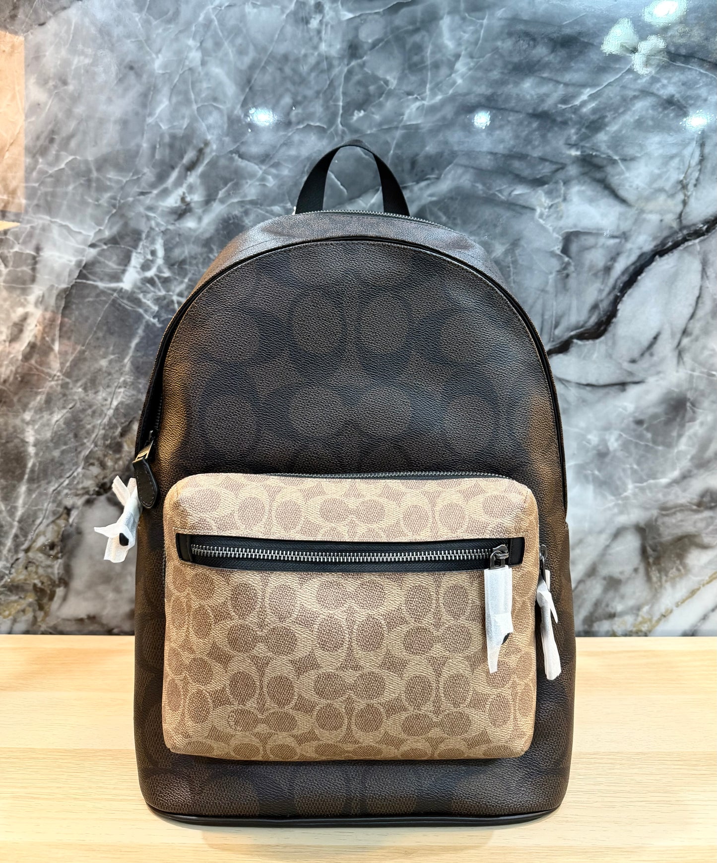 COACH MEN’S WEST BACKPACK IN BLOCKED SIGNATURE CANVAS