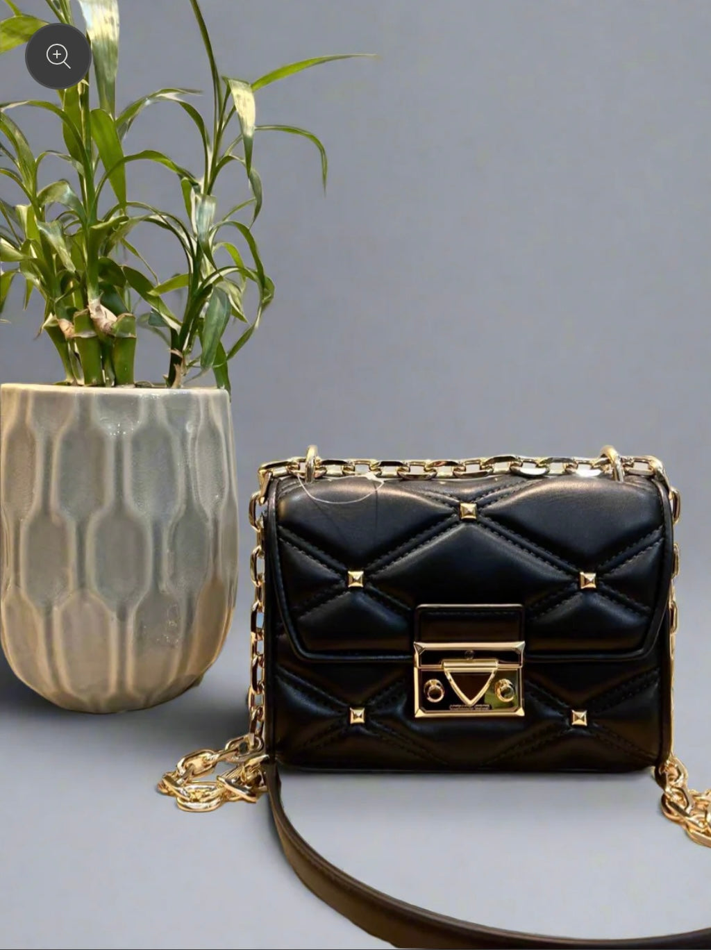 MICHAEL KORS SERENA VEGAN FLAP QUILTED CONVERTIBLE CHAIN SHOULDER BAG/CROSSBODY BAG