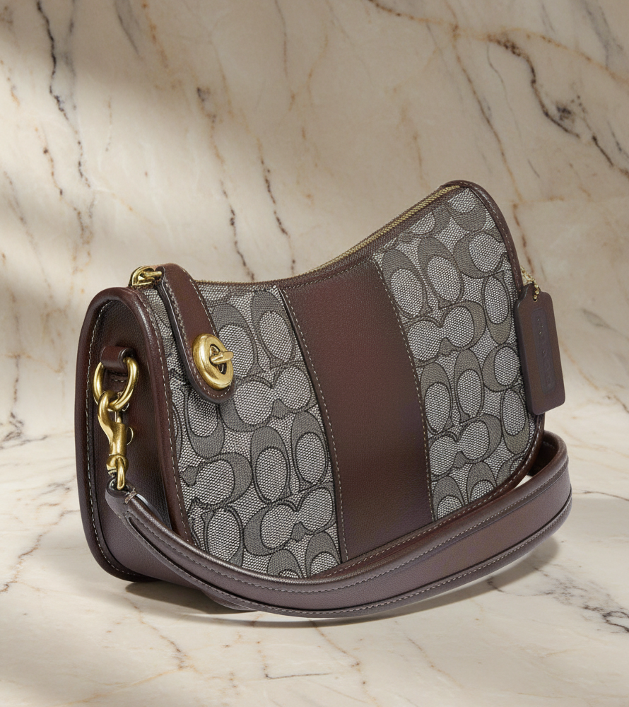 تخفيضات هائلة! ‼️‼️ حقيبة يد من قماش الجاكار من ماركة كوتش - بدون بطاقة السعر