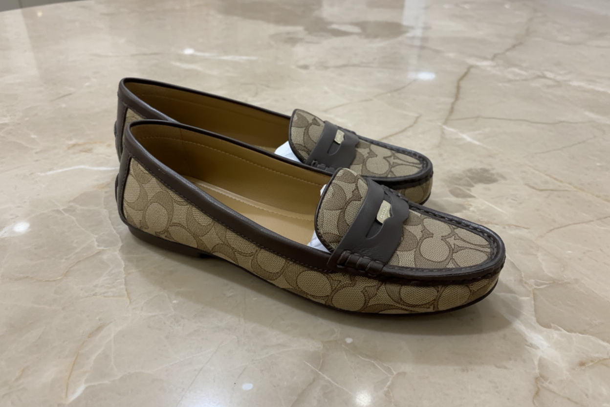 COACH JACQUARD FLAT SHOES