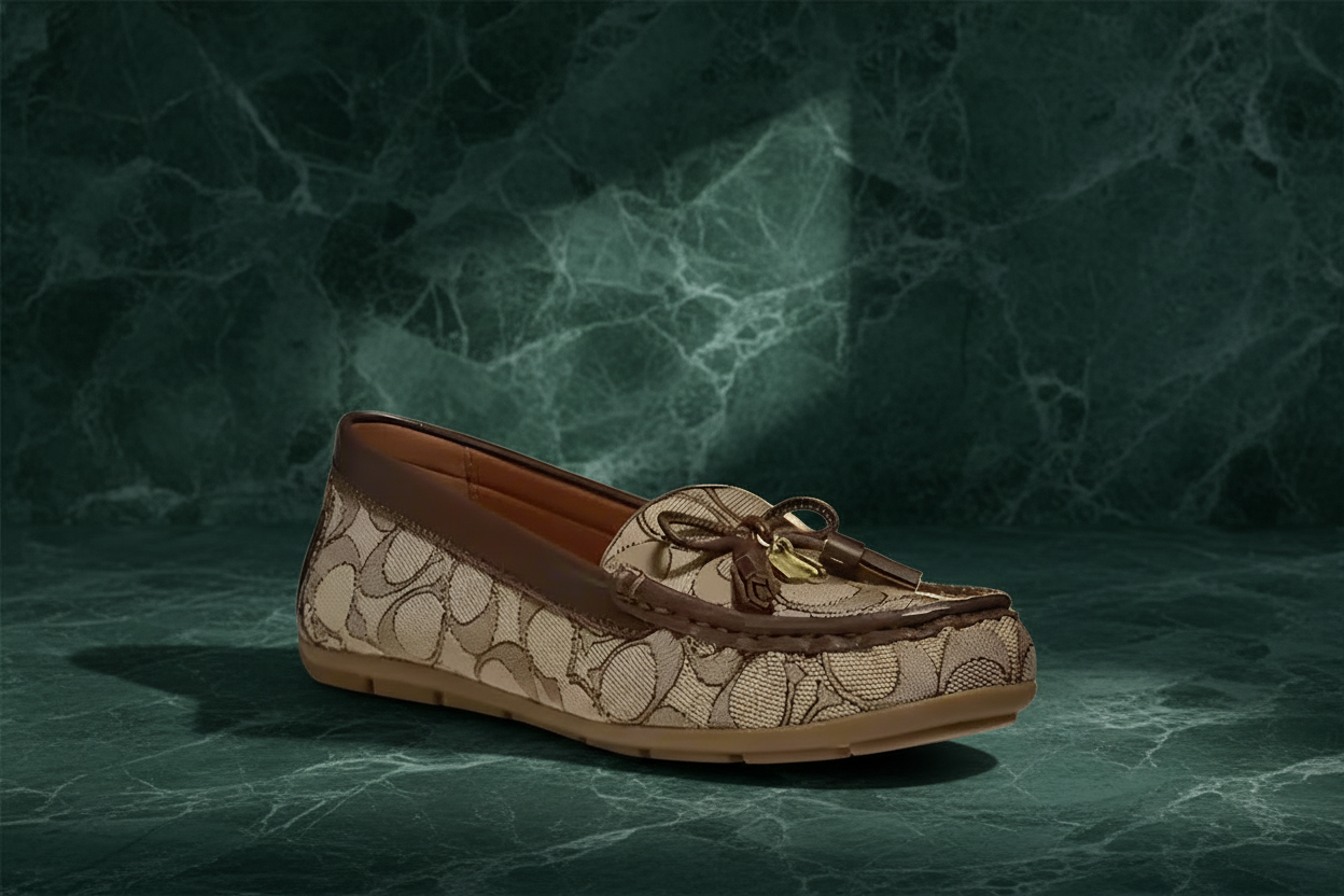COACH JACQUARD FLAT SHOES
