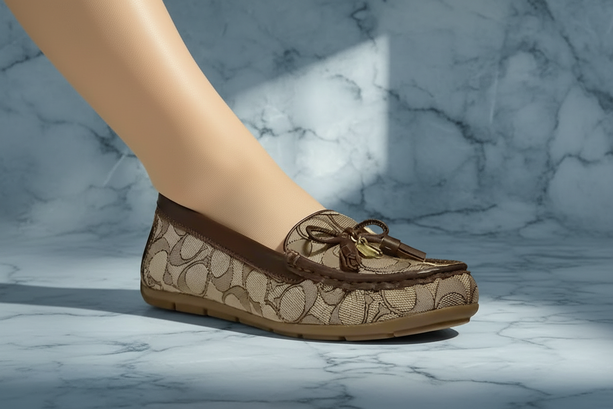 COACH JACQUARD FLAT SHOES