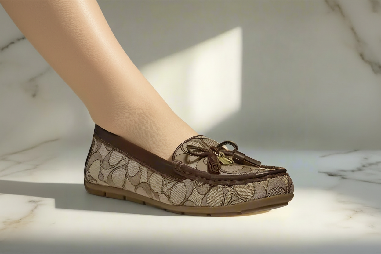 COACH JACQUARD FLAT SHOES