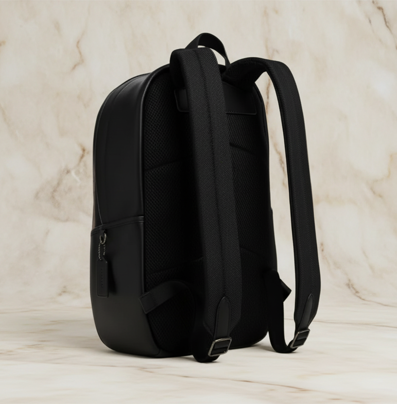 COACH LARGE BACKPACK - SIGNATURE CHARCOAL BLACK