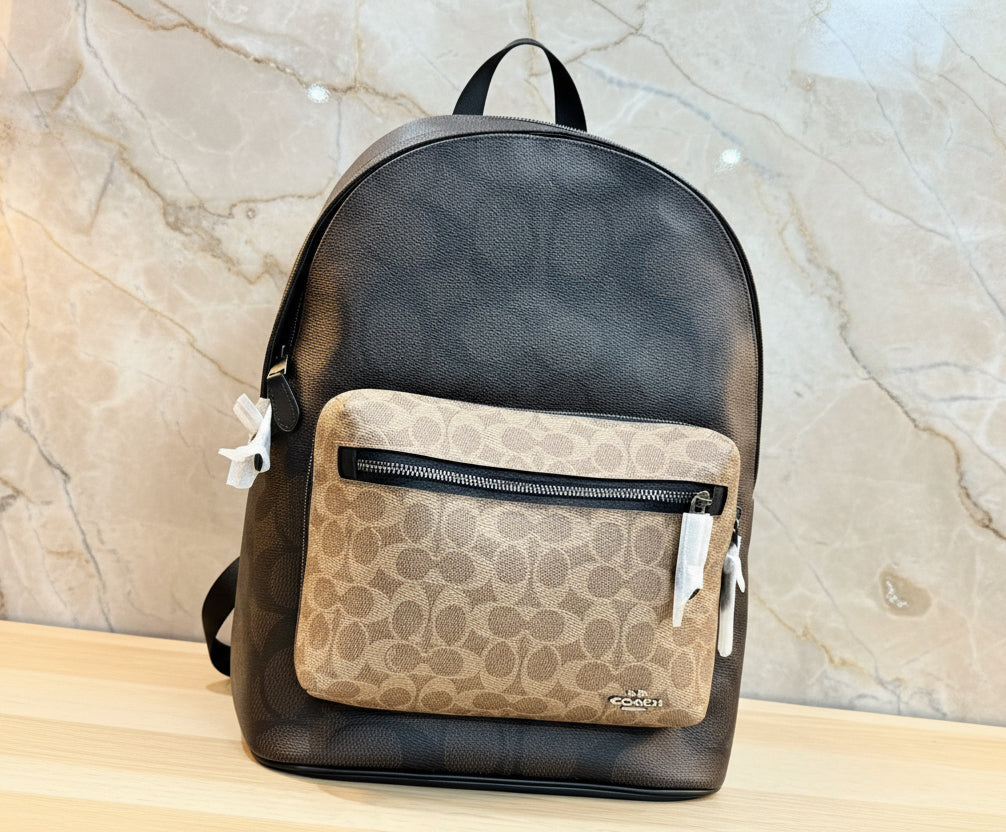 COACH MEN’S WEST BACKPACK IN BLOCKED SIGNATURE CANVAS