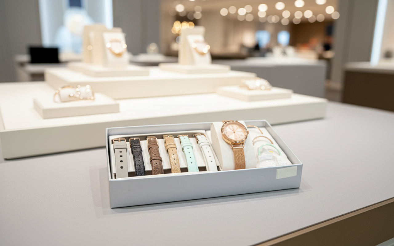 TIME N TRU - INTERCHANGEABLE SET MESH WATCH - ROSEGOLD
