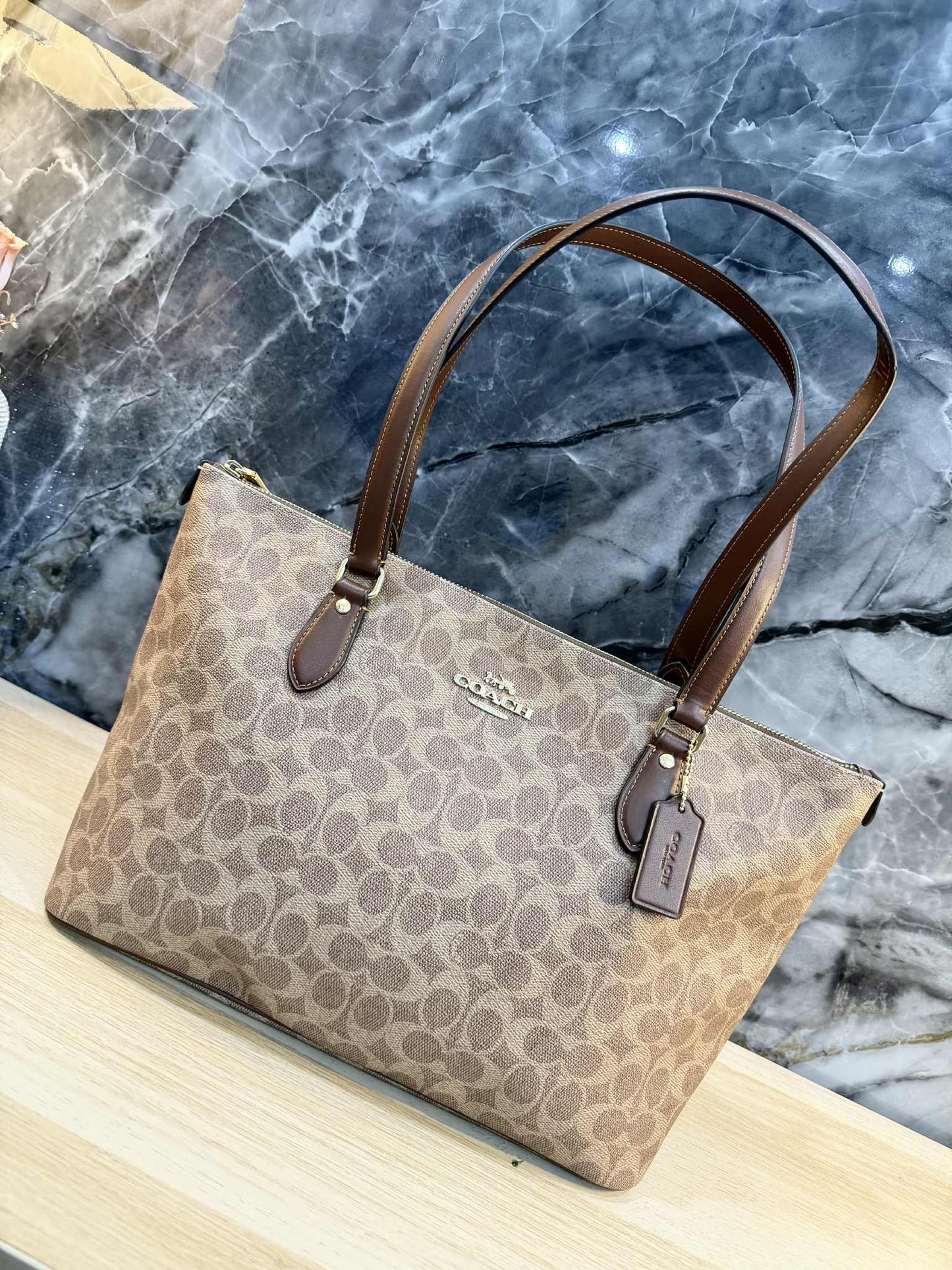 COACH GALLERY TOTE IN SIGNATURE CANVAS