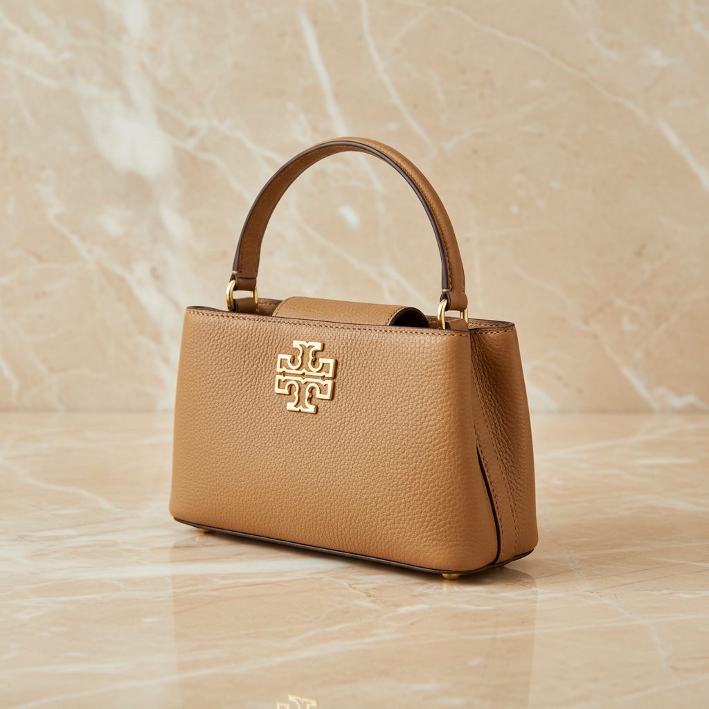 TORY MICRO BRITTEN SATCHEL -  BROWN