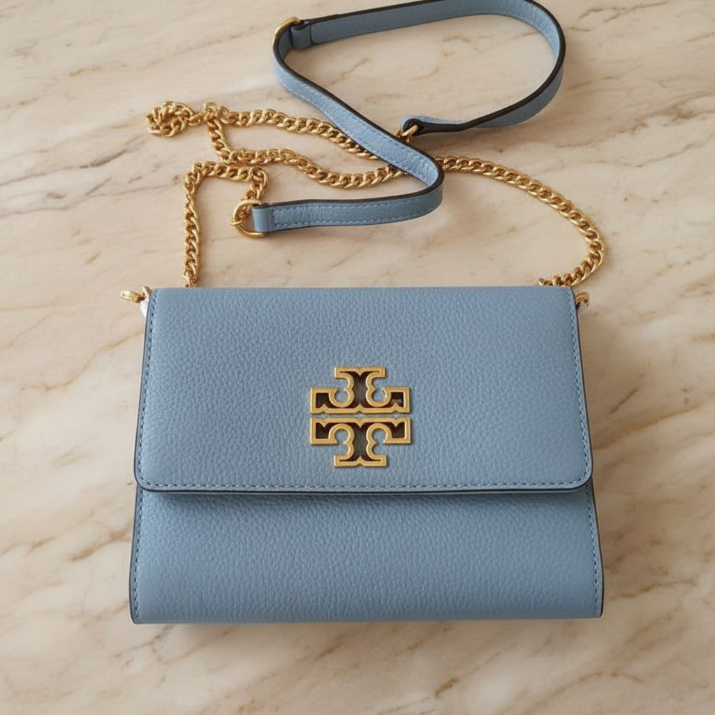 TORY BURCH BRITTEN CONVERTIBLE FLAP CLUTCH / CROSSBODY