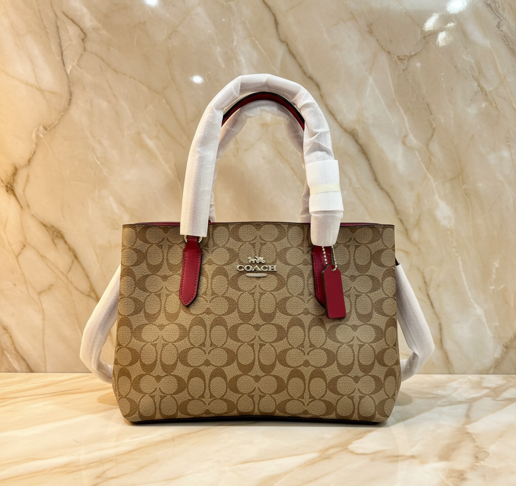 COACH AVENUE CARRYALL IN SIGNATURE BROWN/PINK