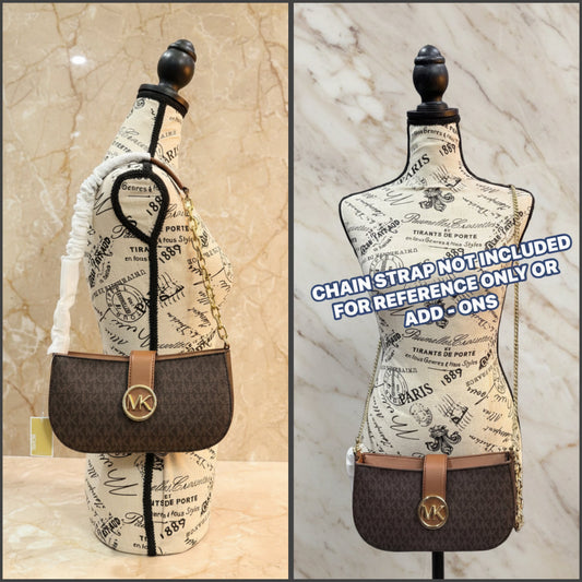 MICHAEL KORS CARMEN LEATHER POUCHETTE SHOULDER BAG ONLY