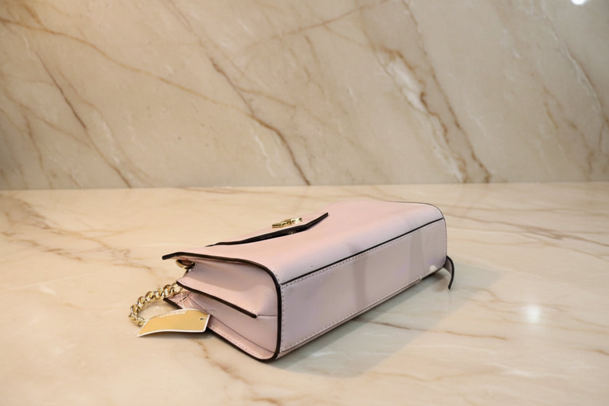 MICHAEL KORS MOTT SMALL CLUTCH/CROSSBODY - BLOSSOM PINK