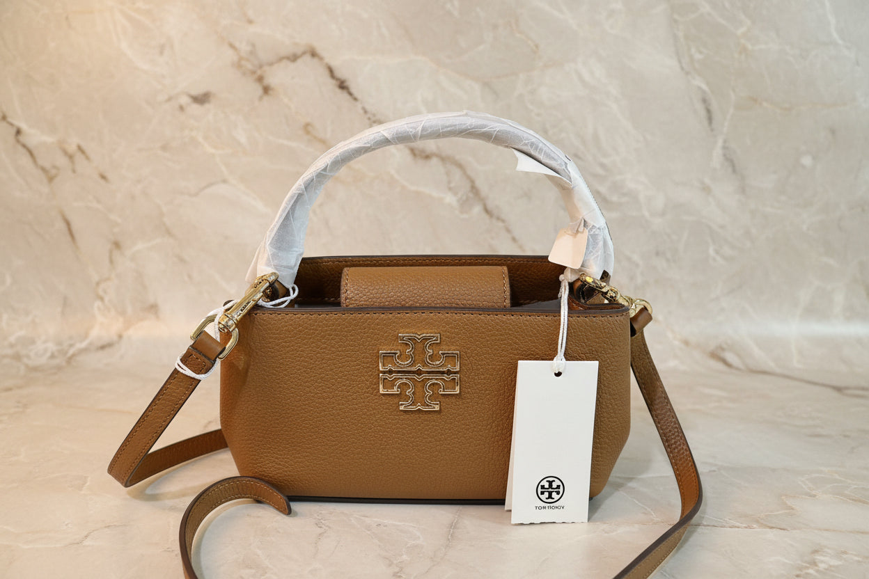 TORY MICRO BRITTEN SATCHEL -  BROWN