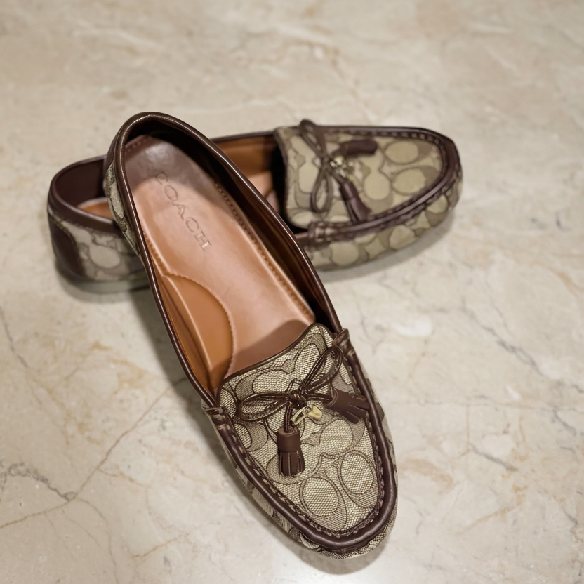 COACH JACQUARD FLAT SHOES