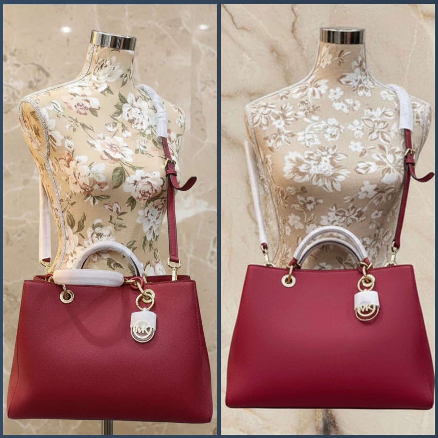 MICHAEL KORS CYNTHIA SATCHEL - SAFFIANO LEATHER -  RED - MEDIUM