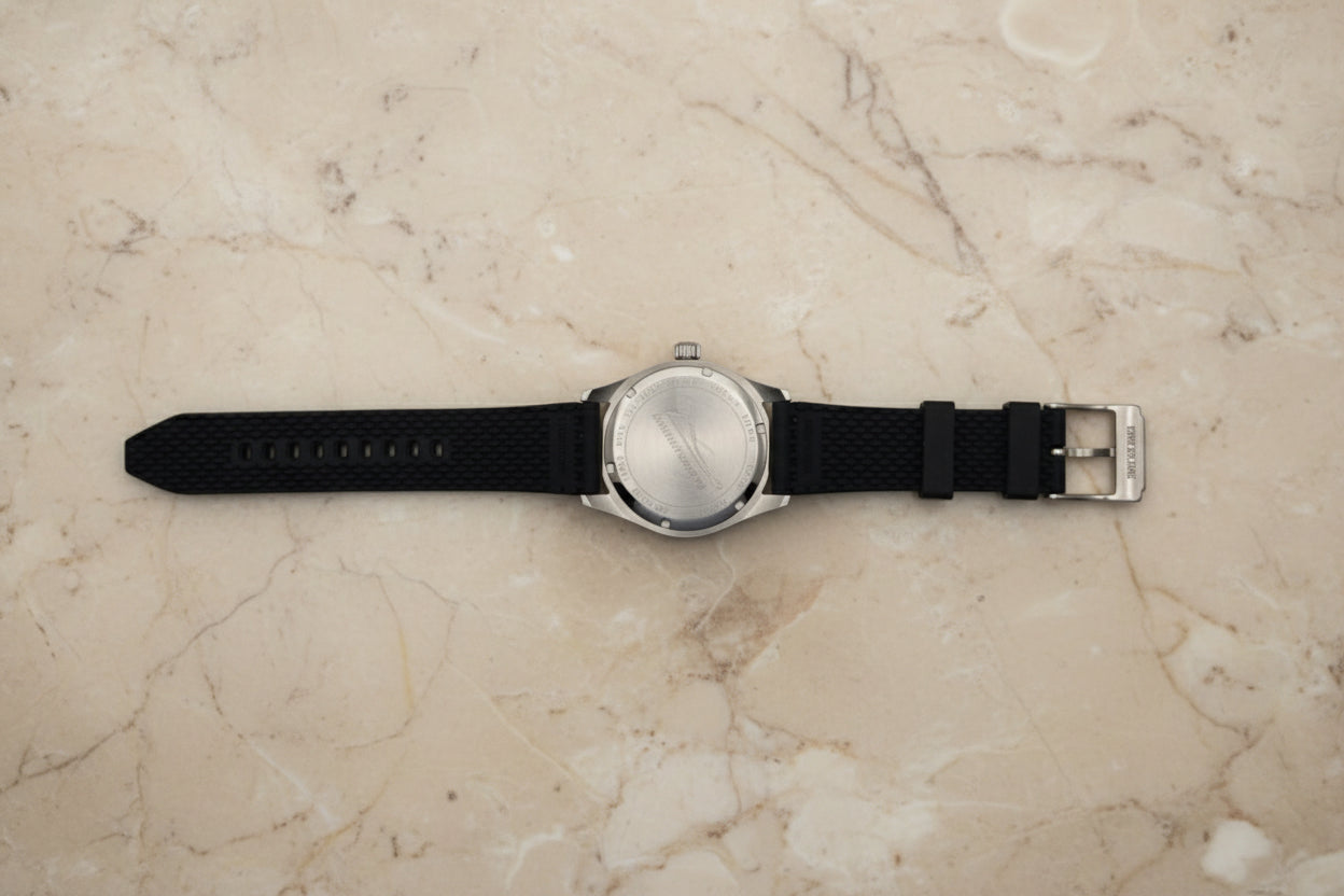 ساعة مايكل كورس لايتون الرجالية المصنوعة من السيليكون الأسود