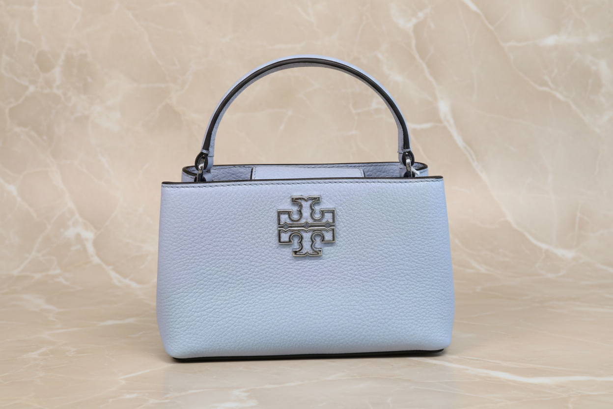TORY BURCH MICRO BRITTEN SATCHEL - SKY BLUE