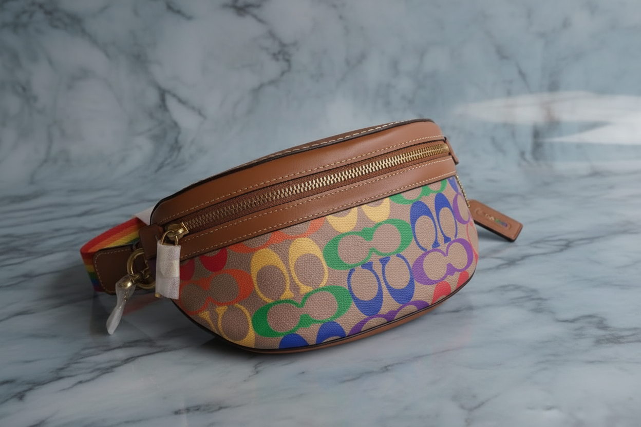 COACH BETHANY WAISTPACK/BELTBAG/BODYBAG - IN RAINBOW SIGNATURE - MISSING PRICE TAG