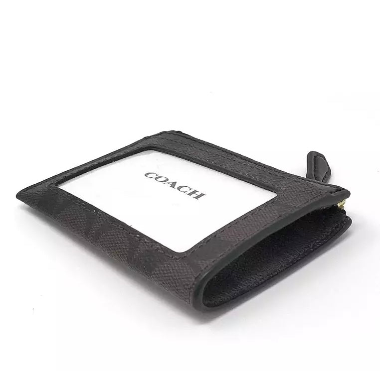 حافظة بطاقات رفيعة من كوتش مع حلقة مفاتيح